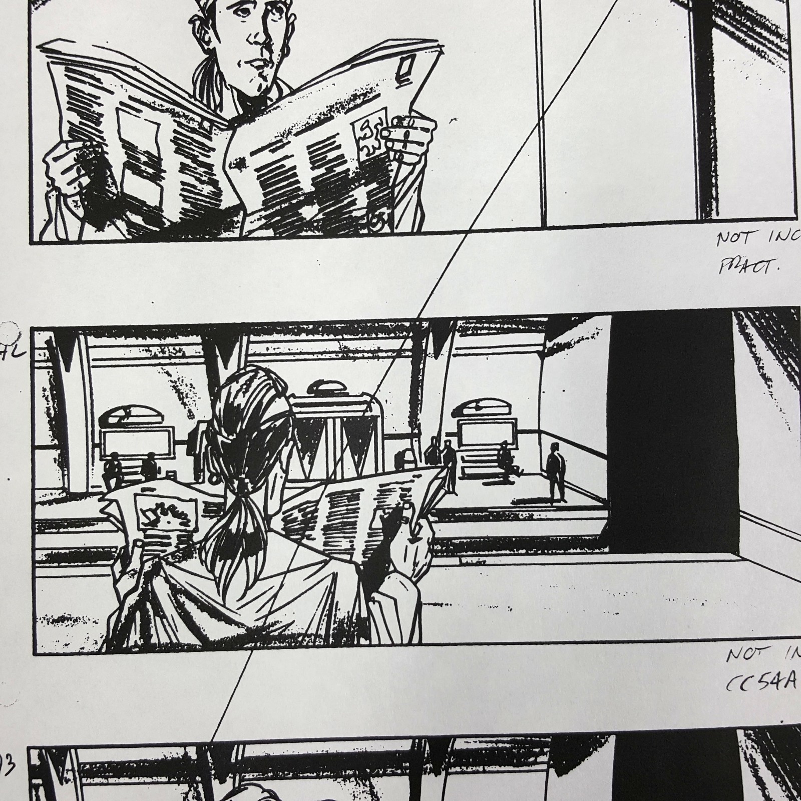 Image 8 of The Fifth Element - Production Used Storyboard, Cab Chase 161-173 , COA