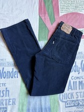 Vintage 70  s Levi  s 517 Navy Blue Corduroys 29x32 Actual Boot Cut Flare