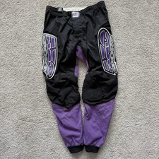 Vintage AXO Sport Motocross Pants Size 34 Black Purple 808 Ballistic