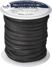 Crafts Deerskin Lace, 0.125-Inch Wide 50-Feet Spool, Black DOS50-1000 