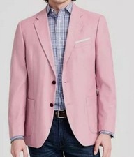 Nautica Men's Pink Modern-Fit Active Stretch Solid Sport Coat Jacket 38R