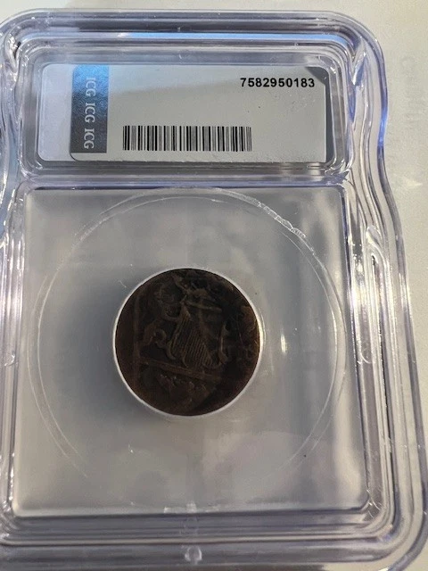 The First York Penny Voc N.e. Indies Duit Ngc genuíno 1790 - Imagem 2 de 2