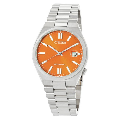 Citizen Men's Tsuyosa Automatic Orange Dial Watch - NJ0151-88Z NEW
