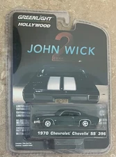 GREENLIGHT COLLECTIBLES JOHN WICK II 1970 CHEVY CHEVELLE SS 396 Die-Cast 1:64