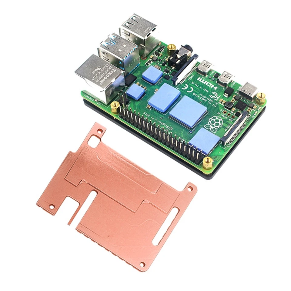 Kühlkörper aus reinem Kupfer, passives Kühlgehäuse-Set für Raspberry Pi 4B - Bild 3 von 4