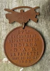 1906 Civil War Veterans GAR BADGE General de Lafayette Indiana Encampment