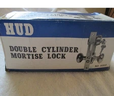 New HUD Double Cylinder Mortise Lock Set Polished Brass Iron gate storm door