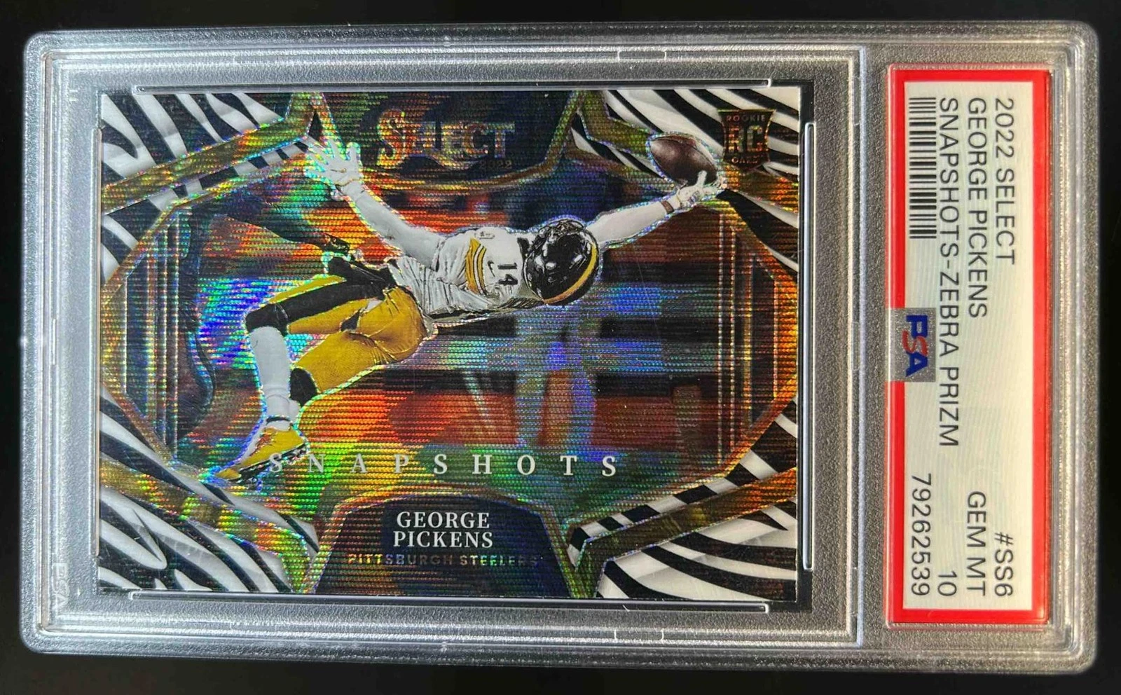 George Pickens Panini Select Snapshots #SS6 Zebra Prizm