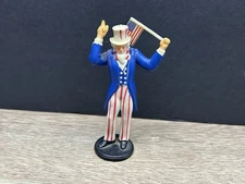 Vintage Hollywood Accessories UNCLE SAM PATRIOTIC Figurine Holding American Flag