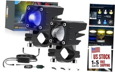 LED Motorcycle Auxiliary Light Kit, 5 Modes, Spot Driving Lights, Blue