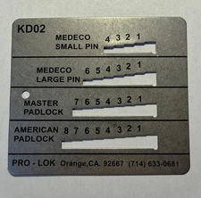 PRO-LOK #KD02 Multi-Key Gauge Key Decoder