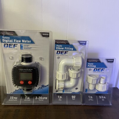 Traveller Turbine Digital Flow Meter DEF Disel Exhaust Fluld/Elbow Fittings