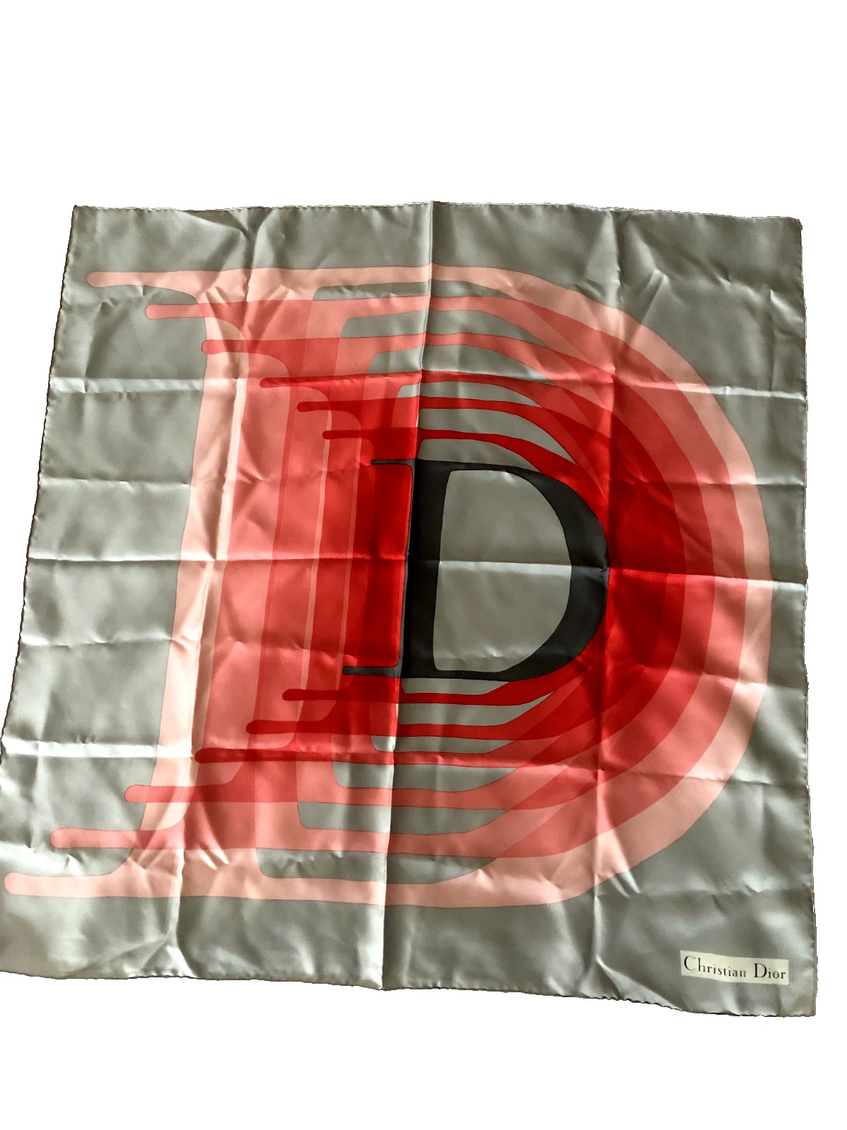 Écharpe en soie Christian Dior authentique véritable état non porté