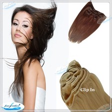 20" Indian 100 Remy Human Hair 6A Clipins Extensions Double Drawn 100g 7pcs