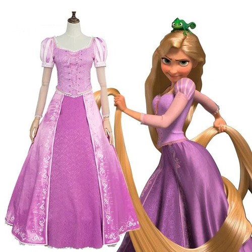 Vestido Princesa Rapunzel Enredado Adulto Mujer Halloween Juegos con disfraces Disfraz Vestido Vestido - Imagen 1 de 17