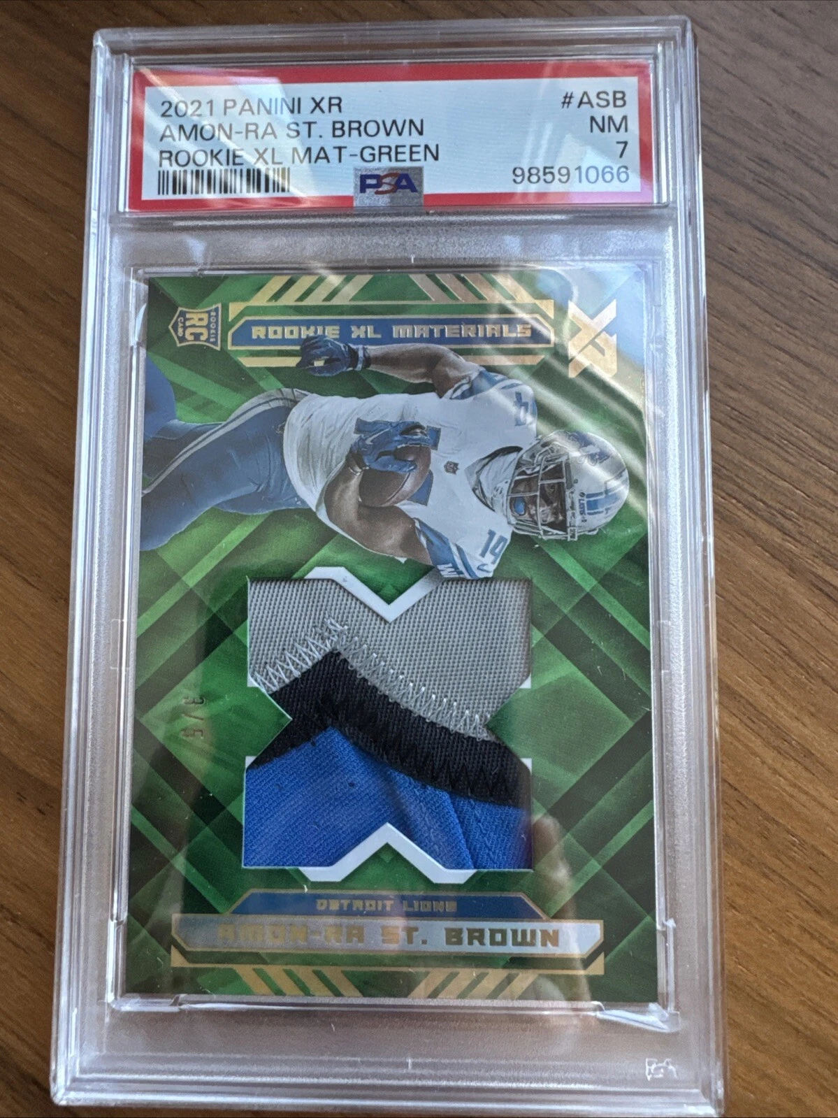 Amon-Ra St. Brown Panini XR Rookie XL Materials #ASB Green