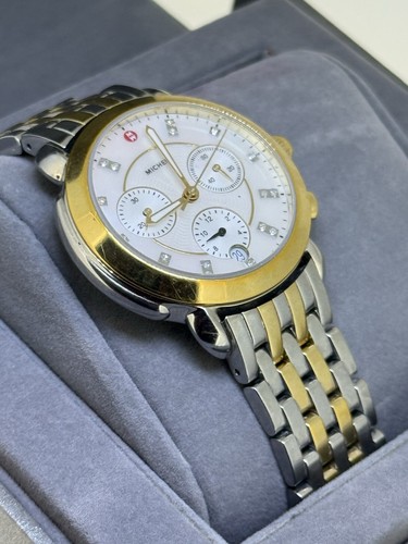 Michele Sidney Chronograph Diamant Bicolor Damenuhr