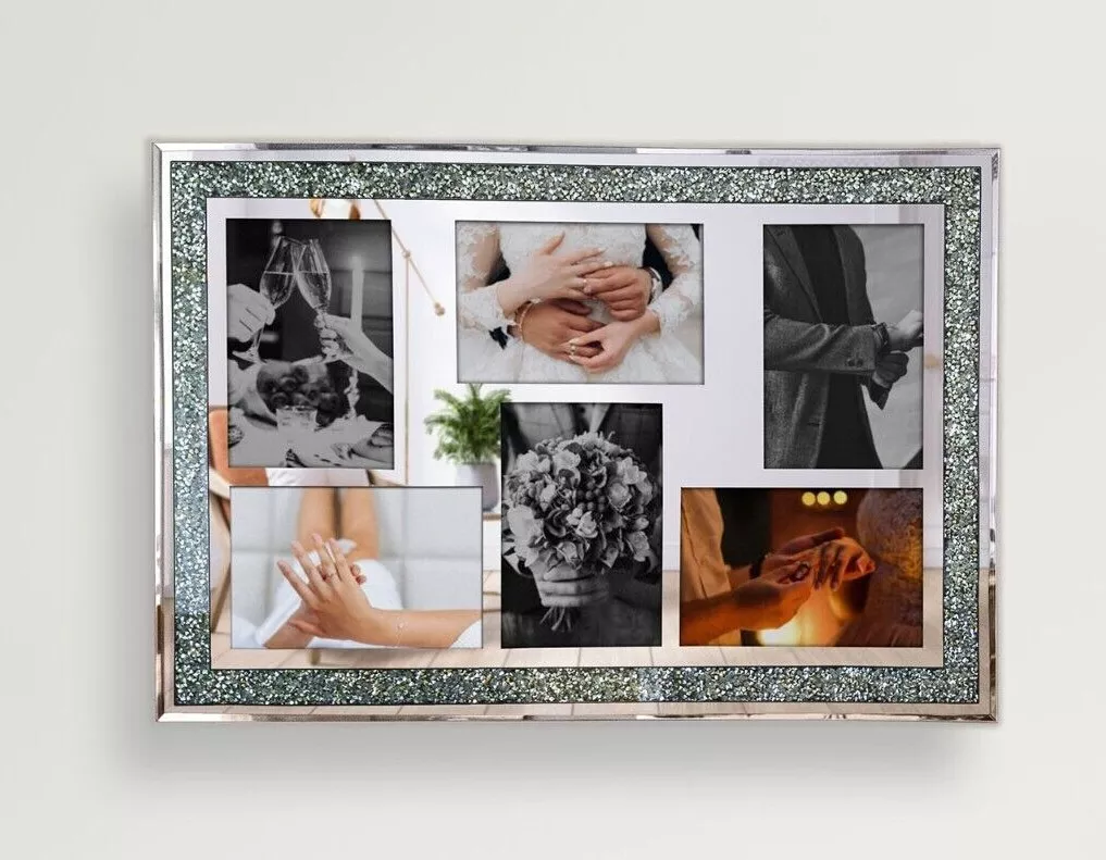 Silver multi photo frame deals