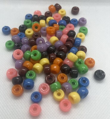 500 Gemischte Farben Acryl Kunststoff Fass Pony Perlen 6X4 mm Kinder Kandi Handwerk Kawaii