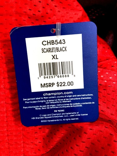 Champion Boys Ombre Mesh Active Shorts NWT Scarlet Red/Black Choose Your Size - Picture 19 of 21