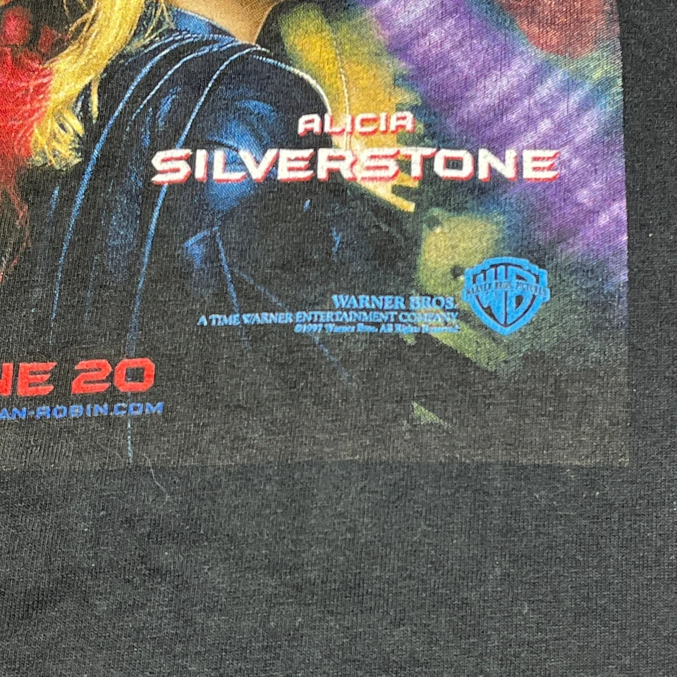 Camiseta Promocional Película Batman & Robin Años 90 De Colección Para Hombres Lg Puntada Única DC Comics Foto 4 de 4