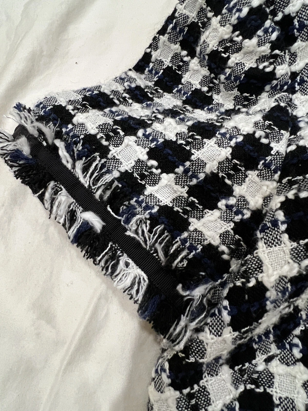 Abito nuovo con etichette donna Kate Spade ortinsel tweed scacchi prezzo al dettaglio al dettaglio $449