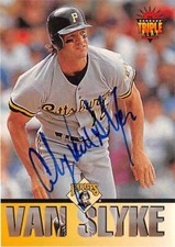 Andy Van Slyke autographed baseball card (Pirates) 1994 Donruss Triple Play #189