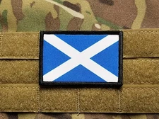Scotland Scottish Flag Full Color Patch with hook backing Highlander
