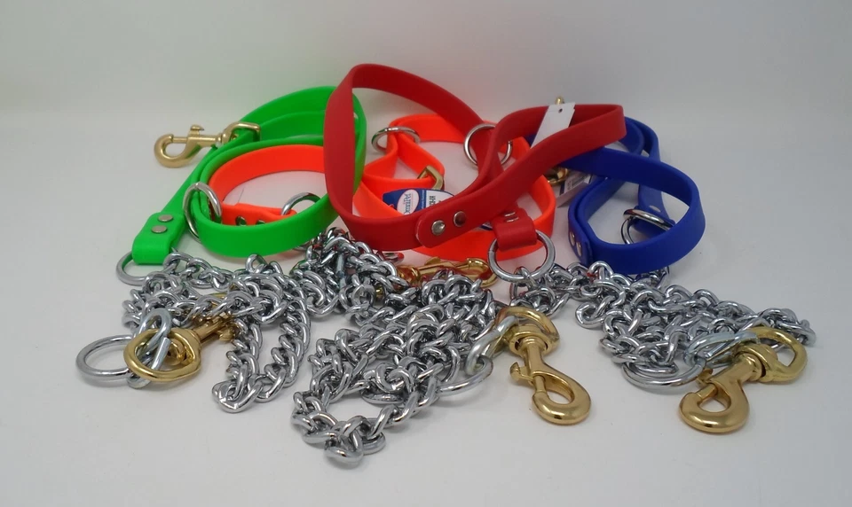 OMNIPET 34ACB Beta and Chain Tree Tieout- Hunting Dog Leash- Brass Snaps- Made in USA