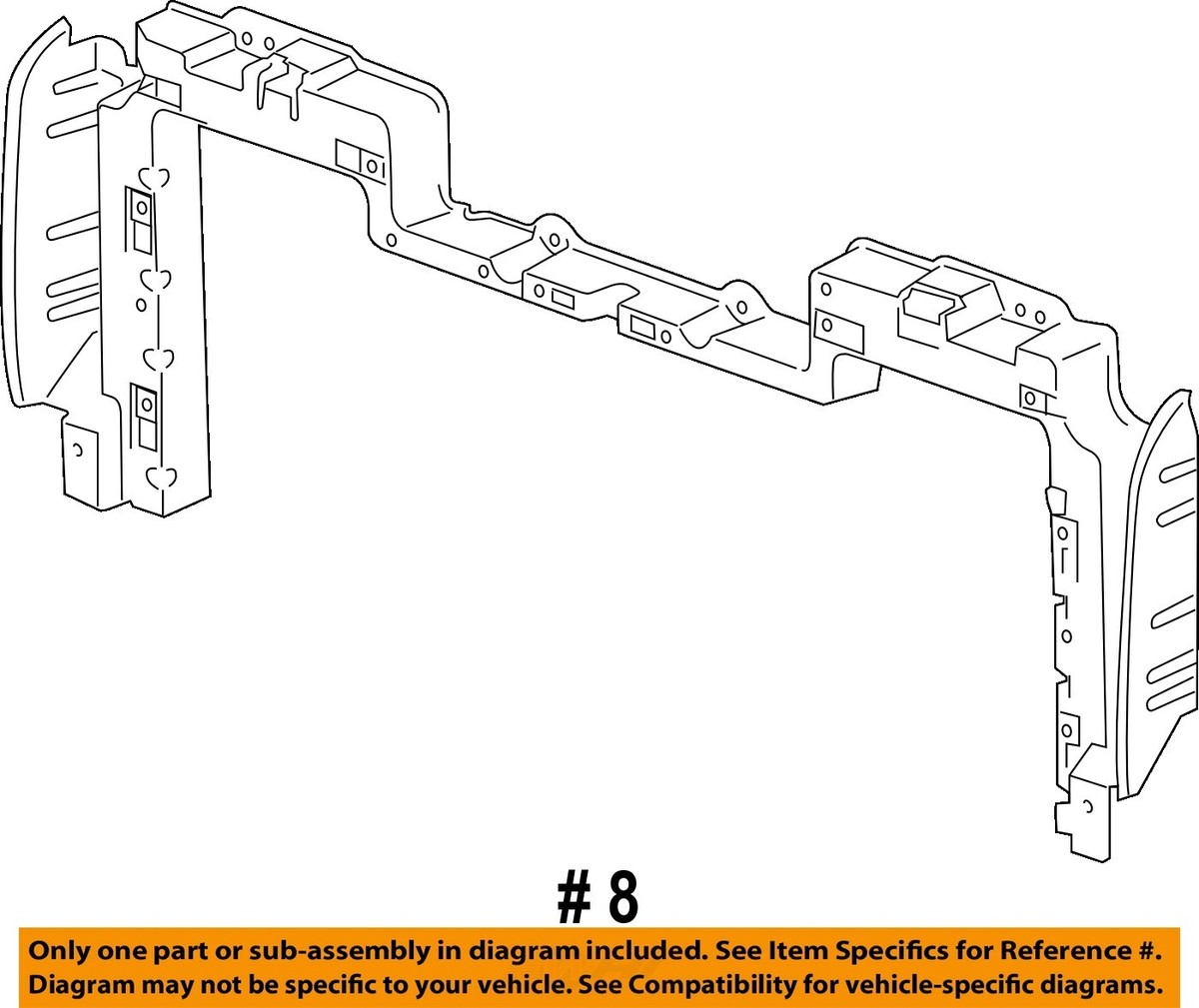 NLQR 2Pc Radiator RH LH Upper Support Bracket