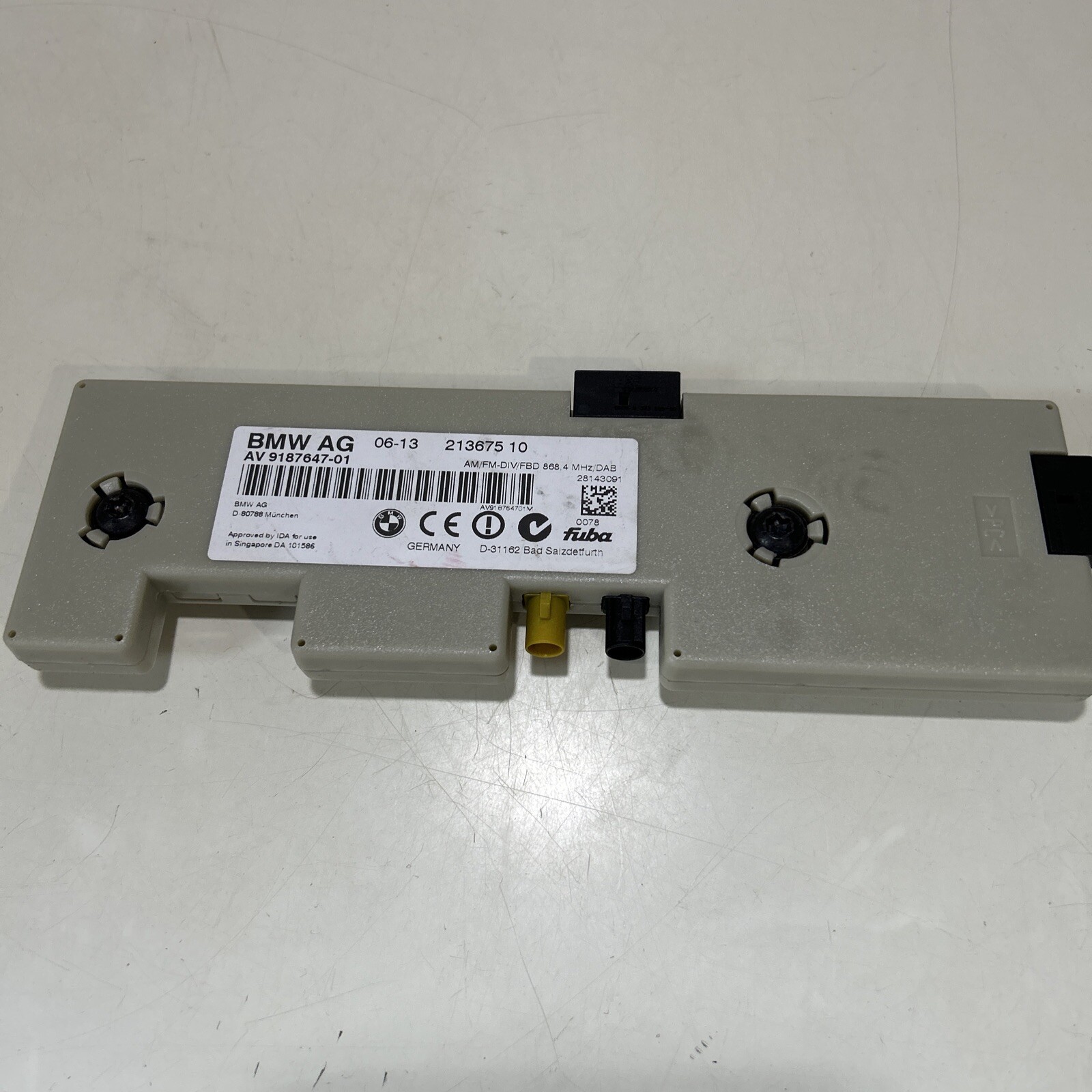 2012 BMW E92 3 Series / DAB Radio Antenna Amplifier 9187647 for  