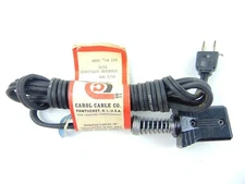 Vintage Carol Cable Co Standard Appliance Plug 8 Foot 16/2 HPN Cat #4638