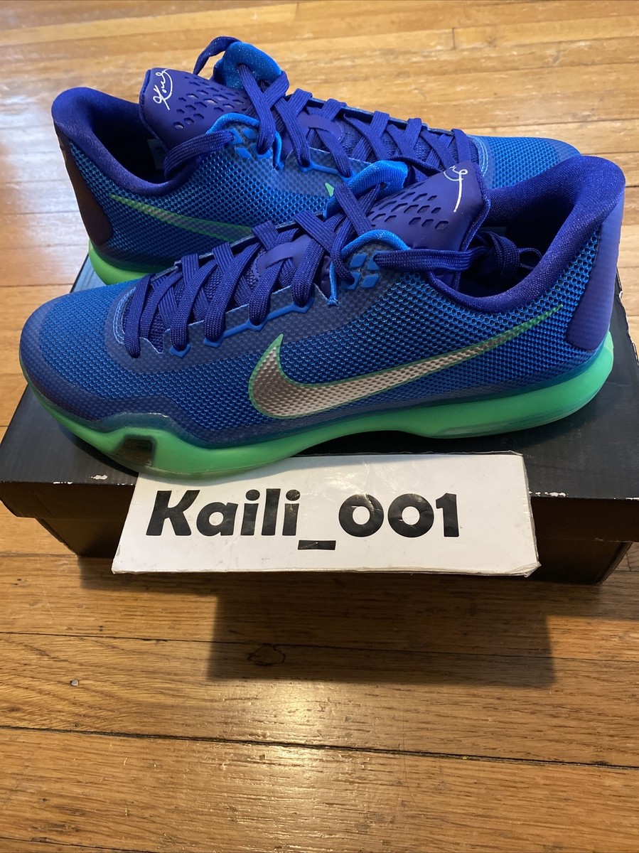 Nike Kobe X Size 12 705317-402 Emerald City Seahawks Air Zoom 10 B
