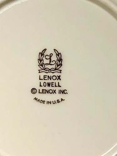 Lenox Lowell Fine China (1) Rimmed Soup Bowl (Gold Back-Stamp) USA - Picture 4 of 8