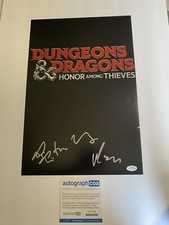 Dungeons and Dragons Honor Among Thieves Cast signed autograph 12x18 photo ACOA