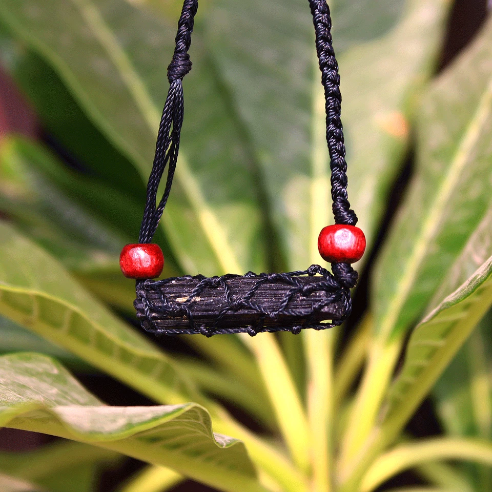 Натуральный черный турмалин друзы драгоценных камней сменный мешок макраме браслет - Изображение 4 из 4