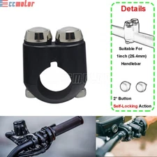 Universal Handlebar Horn Switch Latch Self-Locking Button Switch For 1" 25mm Bar