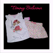 Tommy Bahama Girls Top and Skirt Skort Outfit Size 5/6 NWT