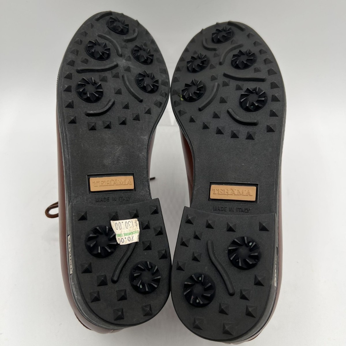 NEW Tehama 9 Brown White Leather Oxford Golf Shoes Italy 