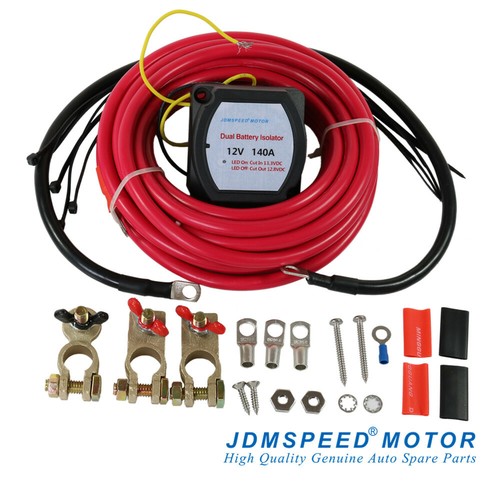 12V 140A Dual Battery Isolator Kit For ATV UTV 4WD Rzr RV Car