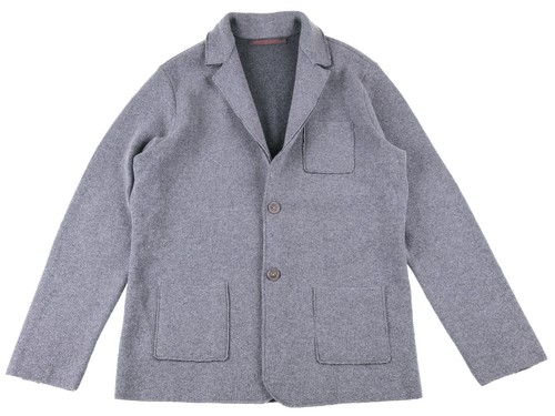 Emozioni Uomo ITALY Dichte Flanell Wolle Unstrukturiert Ungefüttert Pullover Jacke L - Bild 2 von 9
