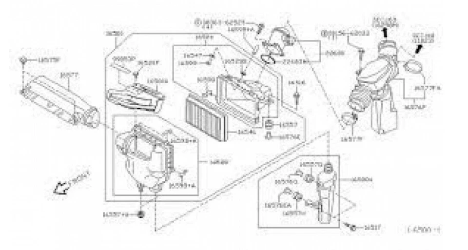 Nissan Genuino OEM Conjunto de conductos-AIR 2008 INFINITI FX35 ☆ 16554-AM61A ☆ Foto 3 de 3
