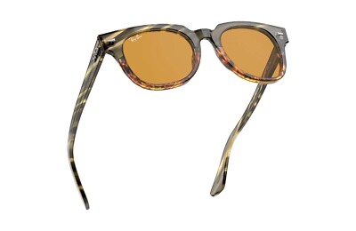 RAY-BAN METEOR STRIPED HAVANA GREEN GRADIENT BRN YELLOW SUNGLASSES