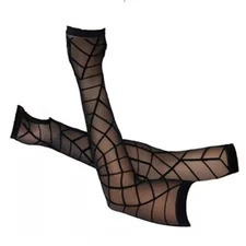 Black Gothic Vampire SPIDER WEB ARM WARMER SLEEVES Lolita Cosplay Costume Gloves