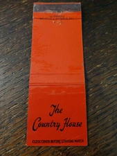 Vintage Matchcover: The Country House, Maine Twp, Chicago, IL
