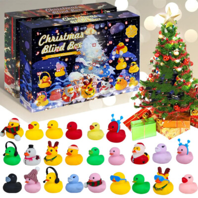 Rubber Duck Christmas Advent 24 Days Countdown Cute Holiday Ducking for Gifts
