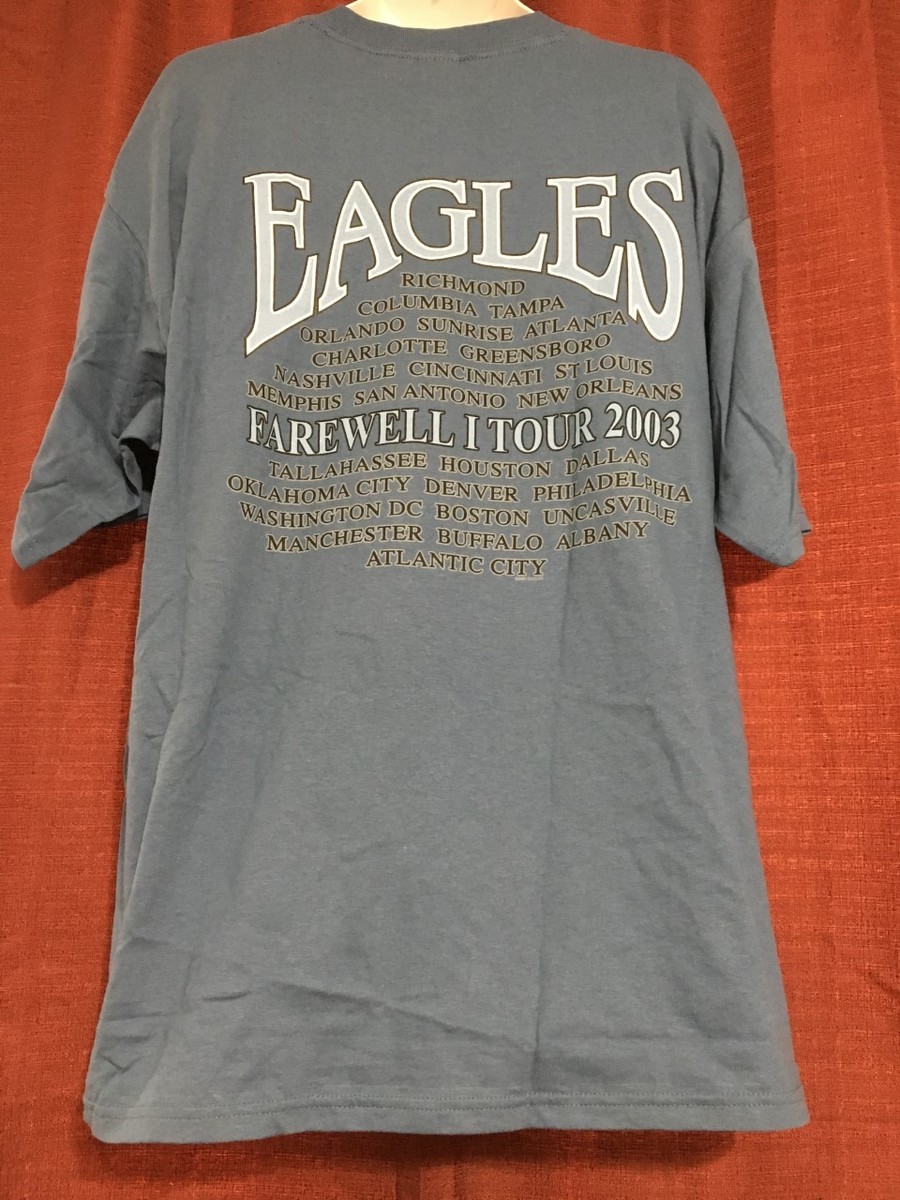 Eagles Farewell Tour 2003 T-Shirt XXL Blue Concert Shirt NEW