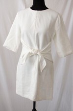 Do + Be White Sheath With Ties Sz L Bride Wedding Afternoon Tea