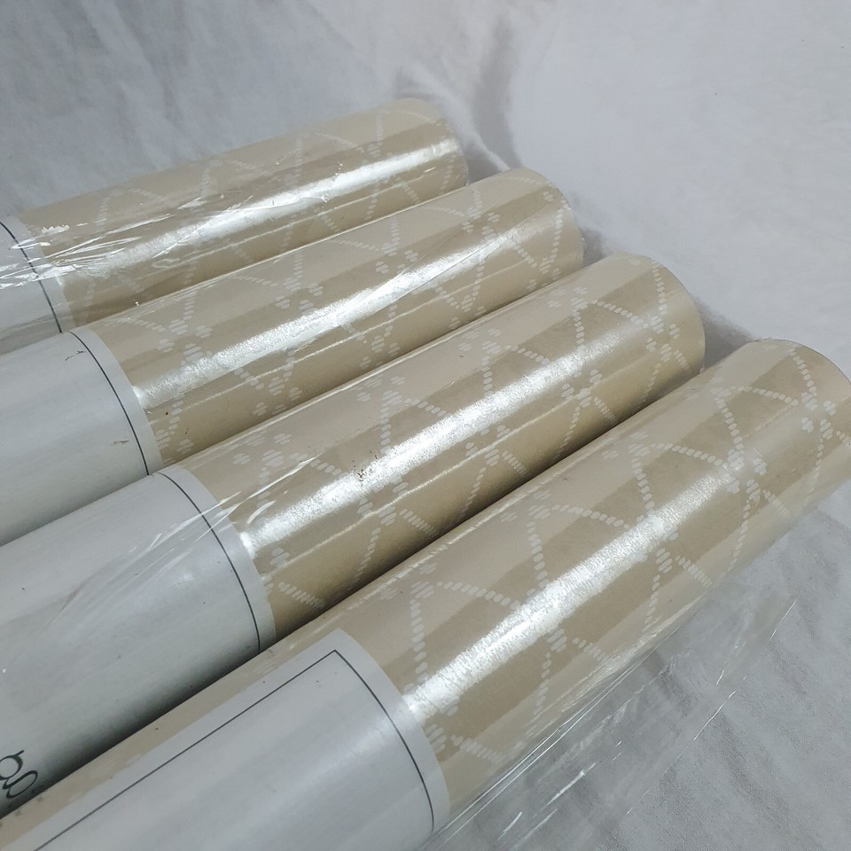 Vintage Laura Ashley Home Wallpaper Garden Lattice Nutmeg x 4 eBay