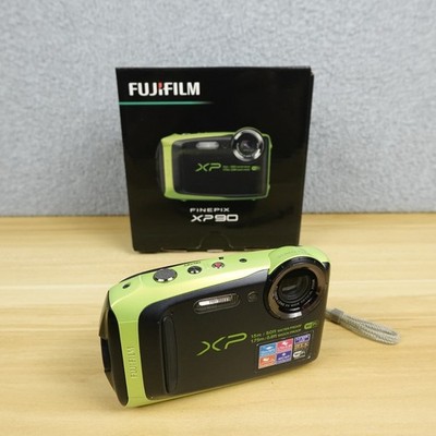 Fujifilm FINEPIX XP90 Lime 16.4 MP Digital Camera 15m Waterproof Wifi Tested